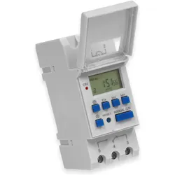 RELTECH Digitale Zeitschaltuhr RZSD1, 230 V, DIN-Schiene, 1 Kanal