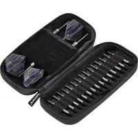 Unicorn Information System Unicorn Darts Hartschalenkoffer | Contender Noir | Für 1 voll beladenes Dartset | Fächer für Flights, Schäfte, Spitzen & Zubehör | Schwarz | Verdeckter Reißverschluss