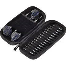 Unicorn Information System Unicorn Darts Hartschalenkoffer | Contender Noir | Für 1 voll beladenes Dartset | Fächer für Flights, Schäfte, Spitzen & Zubehör | Schwarz | Verdeckter Reißverschluss