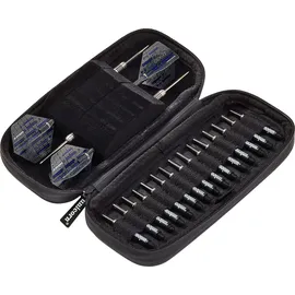 Unicorn Information System Unicorn Darts Hartschalenkoffer | Contender Noir | Für 1 voll beladenes Dartset | Fächer für Flights, Schäfte, Spitzen & Zubehör | Schwarz | Verdeckter Reißverschluss