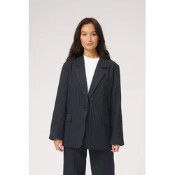 Oversized Blazer - Navy Nadelstreifen - TeeShoppen