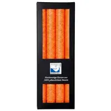 Kerzenfarm Hahn Stearin-Stabkerze-Set Orange, 4 Stück