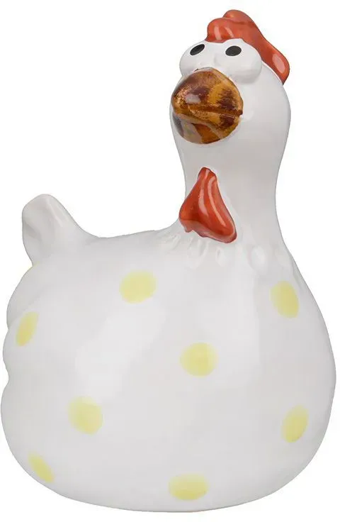 Deko Huhn Chantal 18,5cm weiß