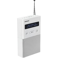MEDION P65715 DAB+ Steckdosenradio mit Bluetooth, 20 Watt, 30 Senderspeicher, DAB+/PLL UKW, Schlummer/Snooze, weiß