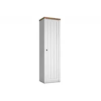 Konsimo Kleiderschrank zeitloses Design "LEMAS", Weiß, laminierte Platte, Classic,