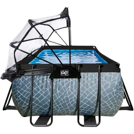 EXIT TOYS Stone Pool 540 x 250 x 122 cm inkl. Sandfilter und Abdeckung