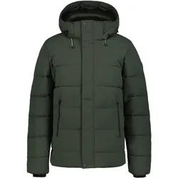 Steppjacke ICEPEAK "BIXBY", Herren, Gr. 54, grün (dunkel grün), Softshell, Obermaterial: 100% Polyester, sportlich, straight fit hüftlang, Langarm abgerundeter Saum, Jacken, mit kontrastfarbenem Markenpatch am Oberarm