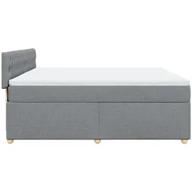 vidaXL Boxspringbett 180 x 200 cm Hellgrau