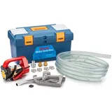 BLUREA Mobile Tankstellen Box, Dieselpumpe 12V selbstansaugend, 40l/min, 230W, inklusive manueller Zapfpistole mit Drehgelenk und 4m Dieselschlauch