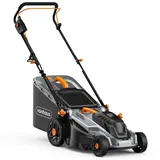 VonHaus Rasenmäher Elektrisch 1800W - Rasenmäher Elektro mit Kabel für alle Grasarten - 52 l Fangsack, 430 mm Schnittbreite, Klappbar, Höhenverstellbar, 5 Tiefeneinstellungen, Tragegriff