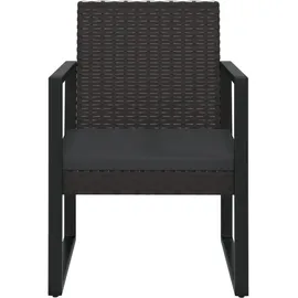 vidaXL Gartensessel 57 x 74,5 x 74,5 cm schwarz 1 St.