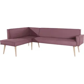 exxpo - sofa fashion Lungo 158 x 84 x 239 cm Veloursstoff langer Schenkel rechts lila