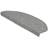 Floordirekt Karat Stufenmatte London Selbstklebend Hellgrau Halbrund 23,5 x 65 cm