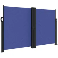 furnicato Seitenmarkise 140 x 600 cm Blau Polyester