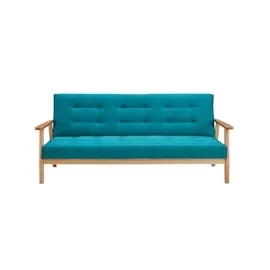 SalesFever Schlafsofa skandinavisch Strukturstoff Eukalyptus Massivholz Relaxfunktion