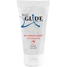 Just Glide Gleitgel Strawberry - mit Erdbeergeschmack, Tube mit 50ml, 1-tlg., aromatisiertes Gleitgel