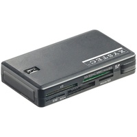 Xystec SIM Kartenleser: Smart-, SIM- und Multi-Card-Reader mit 7 Slots, USB 2.0, Plug & Play (SIM Karten Lesegerät, Multi Kartenlesegerät, Compactflash CF)