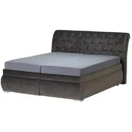 Möbel Kraft Polsterdoppelbett 200 x 116 cm Grau