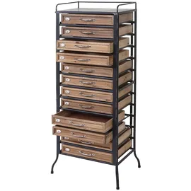 Mendler Apotheker-Schrank HWC-A43, Tanne Holz massiv Vintage Shabby-Look 129x55x38cm