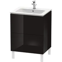 Duravit Waschtischunterschrank 2 Auszüge 62 x 70,4 x 48,1 cm Schwarz Hochglanz