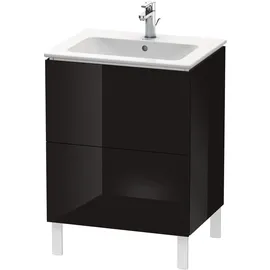 Duravit Waschtischunterschrank 2 Auszüge 62 x 70,4 x 48,1 cm Schwarz Hochglanz