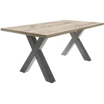 Roller Esstisch - Sandeiche - Graphitoptik - 180x90 cm Küchentisch Essecke