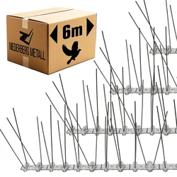Taubenabwehr Spikes - 6 Meter Kunststoff Tauben Abwehrleiste Vogel Abwehr Spikes