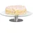 Relaxdays Tortenplatte drehbar, Standfuß, Kuchenplatte zum Dekorieren, Torten Drehteller für Kuchen, Ø 30cm, transparent, 1 Stück