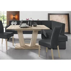 Eckbank HOME AFFAIRE "Umag", schwarz, B:210cm H:89cm T:160cm, 100% Polyester Primabelle ( Microfaser ), 100% Polyester Duncan ( Luxus-Microfaser), Sitzbänke, 210 x 60 cm
