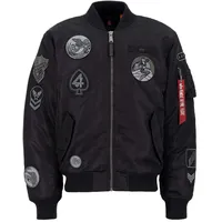 Alpha Industries Ma-1 Patch Jacke - Black / 515 - 3XL