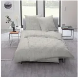 Estella Bettwäsche Estella Mako-Satin Bettwäsche 155x220 Archie ecrue beige Bögen 7915-22, Mako-Satin, 2 teilig, für Sommer und Winter beige