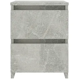 vidaXL Nachttische 2 Stk. Betongrau 30×30×40 cm Holzwerkstoff