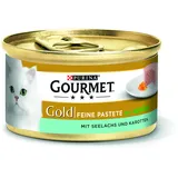 Gourmet Gold Feine Pastete mit Seelachs & Karotten 12x85 g