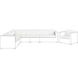 Outdoor Kissenbezug Set XXL Cremeweiß