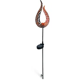 NÄVE Solarleuchte Kunststoff 90 cm inkl. Dämmerungssensor bronze