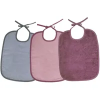 Wörner Lätzchen »Bindelätzchen 3er Pack 32x40 cm«, - Altrosa-Grau