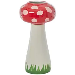 RICE Handbemalte Pilz Keramik Vase, Höhe 30, Ø 15 cm
