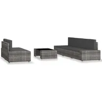 vidaXL Garten-Lounge-Set 6-tlg. grau 3054600