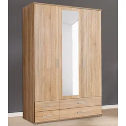 Kleiderschrank RAUCH "Rasa Bestseller Schrank für jeden Raum", braun (struktureichefarben hell), B:127cm H:188cm T:52cm, Schränke, Schlafzimmerschrank Klassiker Otto ́s Choice Garderobe
