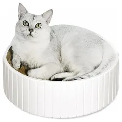 Lubgitsr Kratzbrett Katzenkratzer, Interaktives Katzenspielzeug (31*31*6)cm, (1-tlg) weiß