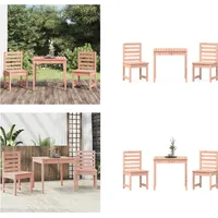 vidaXL 3 tlg. Garten Bistro Set Massivholz Douglasie - Garten Bistro Set - Garten Bistro Sets - Outdoor Bistro Set - Bistro Set Terrasse - Braun