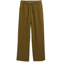 Tom Tailor Textured Soft Hosen - Golden Olive Green