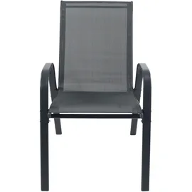 VCM Gartenstuhl 56 x 56 x 0 cm schwarz 4 St.