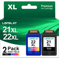 Lofblat 21XL 22XL Druckerpatronen, Kompatibel für HP 21 22