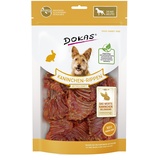 Dokas Kaninchen-Rippen – Getreidefreier Premium Natursnack für Hunde aus getrockneten Kaninchen-Rippen – 1 x 100 g