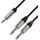 Adam Hall Cables 4 STAR YWPP 0600 Y-Kabel REAN 2 x Klinke TS auf Miniklinke TRS | 6 m