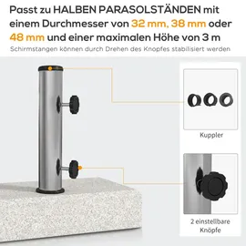 Outsunny Sonnenschirmständer Grau