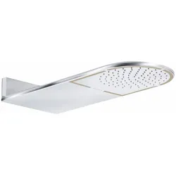 A-QA Kopfbrause Regen abgerundet 300mm breit chrom