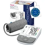 Beurer BM 53 Oberarm-Blutdruckmessgerät, made in Europe, klinisch validiert, AFib-Erkennung zur Schlaganfallprävention, Risikoindikator, Armumfänge 22-42cm, Datenübertragung zu Apple Health und co.