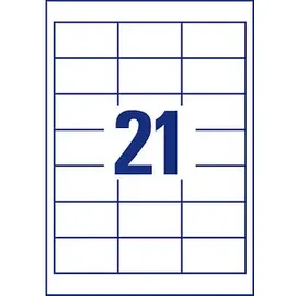 Avery Zweckform Universaletiketten 6170 Weiß 64,0 x 36,0 mm 30 Blatt